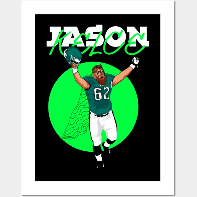 Jason Kelce Philadelphia eagles Wall Art by Mic jr